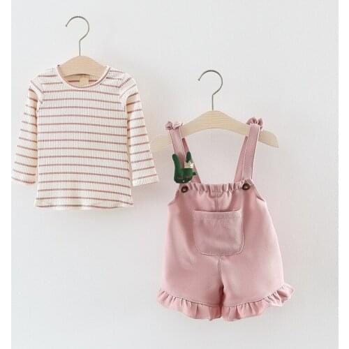 Baby Girls Sets Children Clothes Top+ Pants Infant Fashion Suit Kids Baby Cotton T-Shirt Two Sets Toddler Cute Clothing Garments