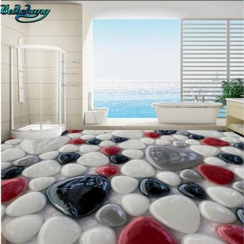 Beibehang Creative 3D color stone floor paste living room bedroom bathroom wallpaper murals decoration