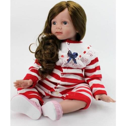 24 inch reborn doll eyes open and close Reborn Baby Doll Girl Newborn Lifelike Realistic Baby Doll Gifts silicone baby dolls