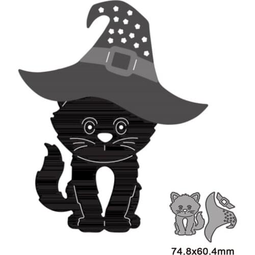 Cute Cat Hat Metal Cutting Dies Mold Scrapbook Craft Mold Template Embossing Paper Mold Making New