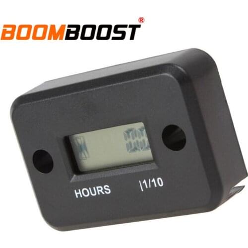 Mini Inductive Digital Hour Meter Snowmobile Marine Boat Ski Dirt Gas Engine Waterproof LCD Display for Bike Motorcycle ATV