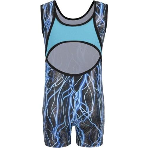 Girls Gymnastics Clothing Dance Clothes Sleeveless Lightning Lightning Pattern Body Suit Ballet Gymnastics Dance Dance Practice