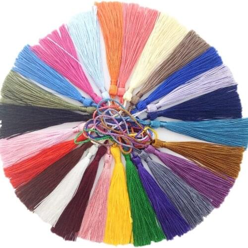 Wholesale 100pcs/lot 8cm vertical tassel Fringe Pendant DIY Party Hanging Ring Cords Tassel curtain home decoration Tassel Lace