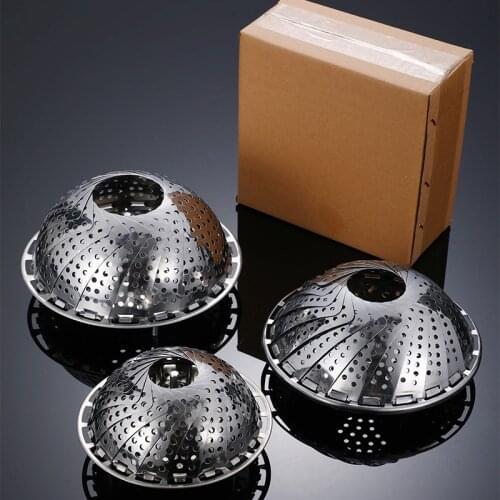 430 Stainless Steel Steamer Retractable Folding Steaming Rack Kitchen Gadgets Kitchen Steaming Fish Plate Steamer Steaming Grid