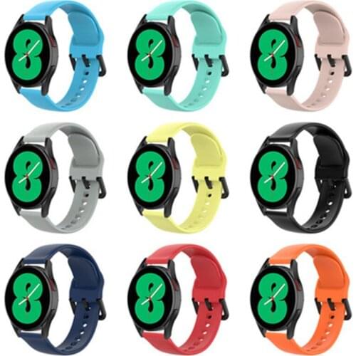 20mm Silicone Strap For Samsung Galaxy Watch4 classic 46 42mm Replacement Wristband Galaxy Watch 4/Active 2 40 44 Band Bracelet