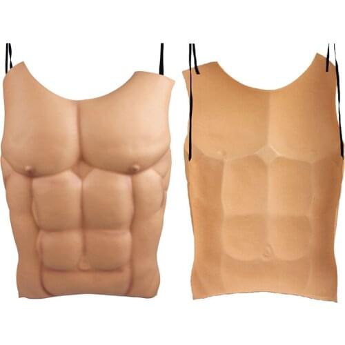 Halloween Funny Decoration Fake Muscle Men Belly Chest Skin Eva Foam Fake Chest Fake Belly For Masquerade Party Dress Decoration