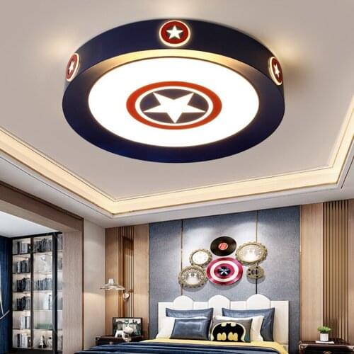 Childrens room lamp simple modern American captain boys and girls round room bedroom led ceiling lamps