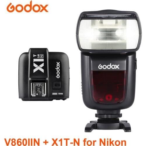 Godox Ving V860II-N HSS i-TTL 2.4G Wireless Li-on Camera Flash add X1T-N Transmitter for Nikon DSLR Cameras