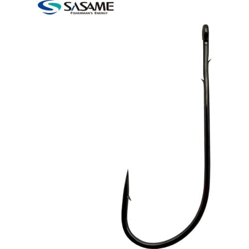 Japan SASAME Regular Straight Hook Fishing Hook Long Shank Hook Offset Jig Fishing Hooks High Carbon Steel Worm Hook Saltwater