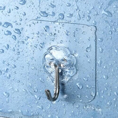 10pcs Wall Hanger Hook Suction Cup Adhesive Wall Vacuum Sucker Heavy Bathroom Transparent Load Rack Stainless Steel Hangers 2