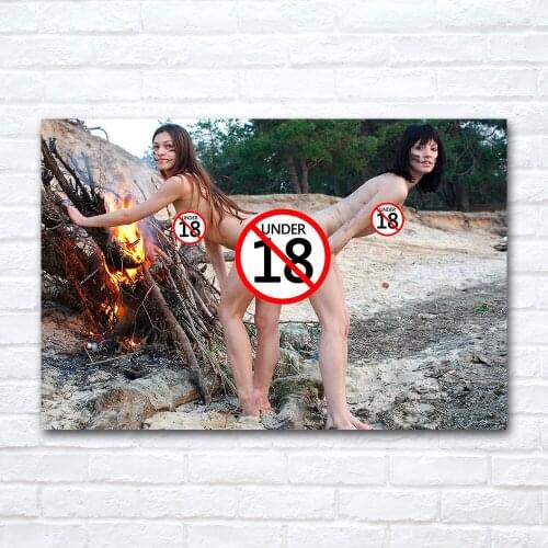 2 Girls in the Wild Canvas Cloth Fabric Painting Wall Art Pictures Modern Posters And Prints Living Room Corridor Home Decor