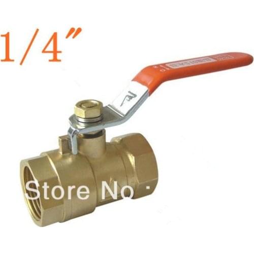 2pcs 1/4" BSP Female Full Ports Connection Brass Thread Pipe Ball Valve