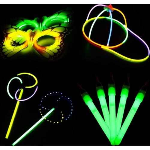4 set mask glow stick accessories hat butterfly Neon Concert evening party Lollipop toys winnower christmas decorations t3