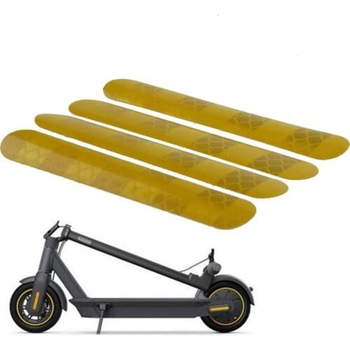 4 Pcs Reflective Sticker for G30 Max Scooter Waterproof Decorative Decals Skateboard Parts Stickers Night Safety Protective Bars