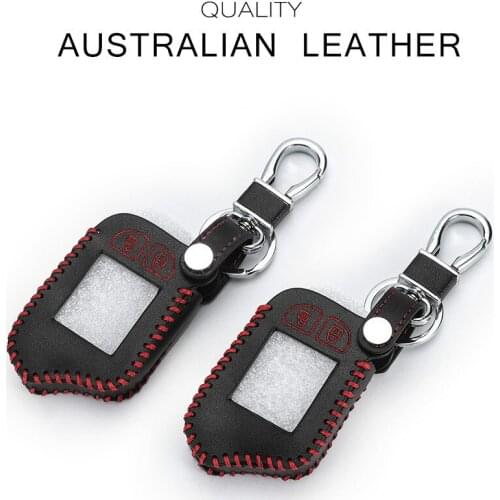 M13 Genuine Leather Case For Scher-khan Magicar M13 M14 M110as Car Alarm Remote Controller Lcd Keychain Cover