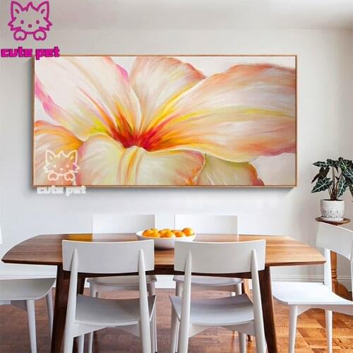Diy diamond mosaic Abstract lily flowers 5D Diamond Painting Full Square Diamond Rhinestones Handicraft Home Decor the large