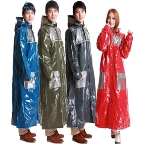 Long Raincoat Men Women RainWear Thick Motorcycle Cycling Rain Coat Travel Backpacks Camp Chubasqueros Impermeables Hombre