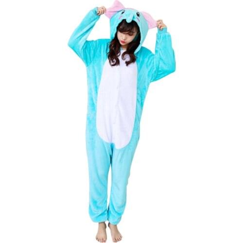 Dropship Adult High Quality Elephant Kigurumi Onesies Sleepwear Animal Anime Cartoon Pajamas Cosplay Costumes