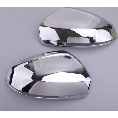 2pcs Silver Door Side Wing Rearview Mirror Cover Cap Trim Plastic Fit For VW Tiguan 2018 2019 2020