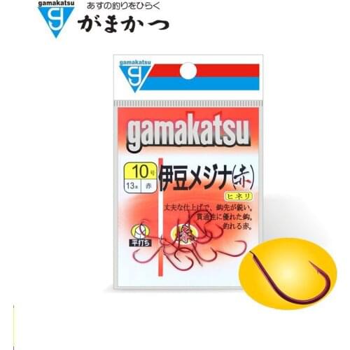 Hot! Fishing-Hooks Gamakatsu Barbed Fishing Hook Imported Gamakatsu Bean Red