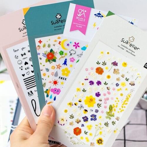 Cute Nail Stickers Cartoon Stickers Cherry Blossoms DIY Decorative Diary Album Childrens Stickers