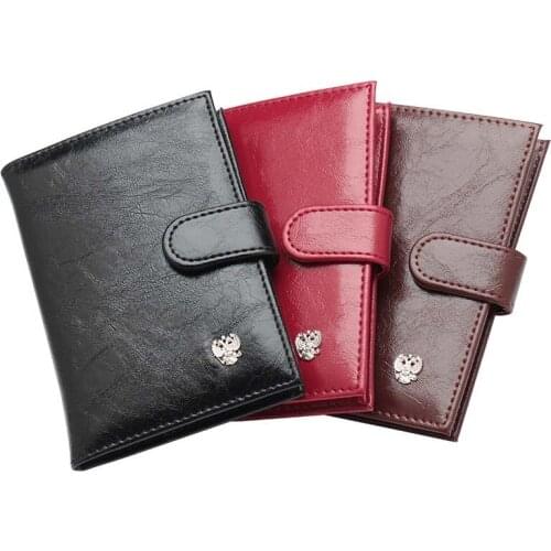 PU Leather Fashion Russian Emblem Passport Cover For Women Men Leather Passport Case Card holder Passport Wallet Purse