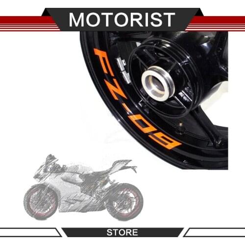 Motorcycle wheel decals waterproof Reflective stickers rim stripes For YAMAHA FZ 09 fz09