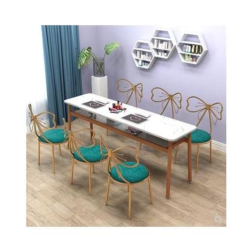 Simple marble manicure table and chair set economic single double manicure table net red manicure table chair