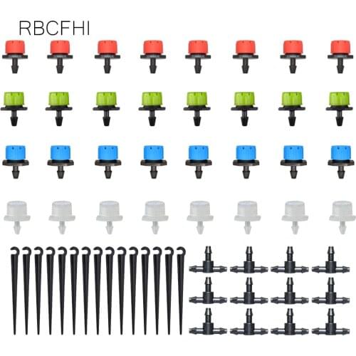 Garden Drip Irrigation Kit Micro Mist Spray Cooling System 4/7mm Hose Automatic Watering Sprinkler Dripper With Tee Connector