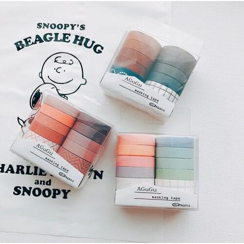 SIXONE 10 Roll Sweet Macarons Color And Paper Washi Tape Set Diy Hand Account Part Secant Decorative Sticker Diary Note