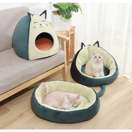 Super Soft Pets Bed Basket Kennel Cat House Winter Warm Sleeping Bag Cats Nest Soft Long Plush Dog Cat Winter Warm Sleeping Bags