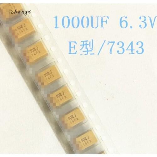 SMD tantalum capacitors 6.3v1000UF 108J 1000UF 6.3V E7343