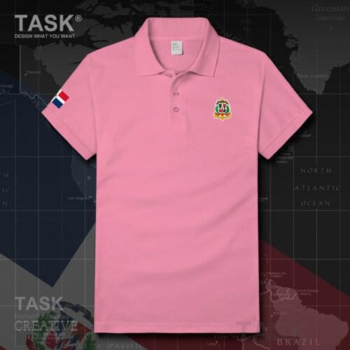 Navy Dominican Republic Dominicana DOM Dominica Short sleeve New Brand Polo Shirt Men High Quantity Solid Business Mens Clothing