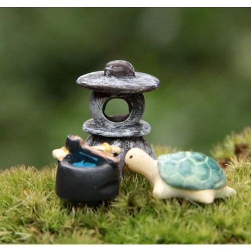 Lovely Animal Micro Landscape Figurines Frog Doll Elephant Ornaments Tortoise Model Artificial Hedgehog Home Decor