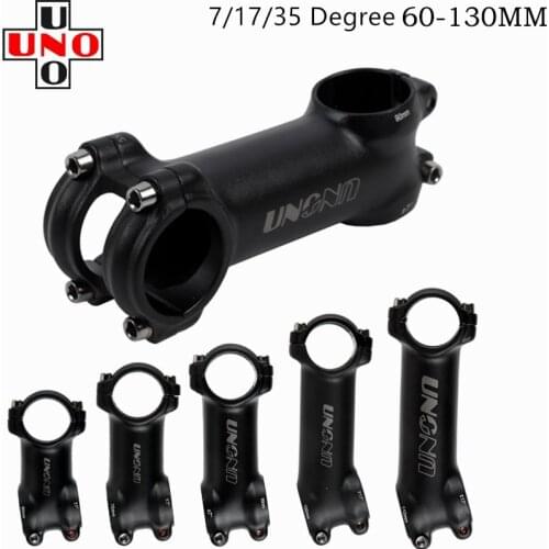 UNO Stem Bike Ultralight 7 17 35 Degree MTB Mountain Road Stems for Fork 28.6 31.8mm 60/70/80/90/100/110/120/130mm Bicycle