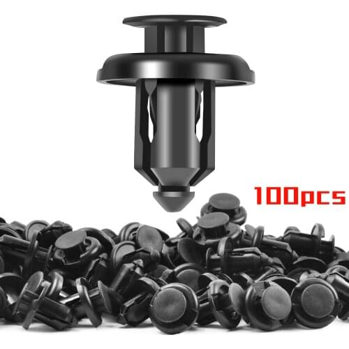 100PCS Bumper Clips 10mm Push Fender Flare Fastener for Acura TL /RSX Plastic Rivet Retainer Clips Replace OEM 91503-SZ3-003