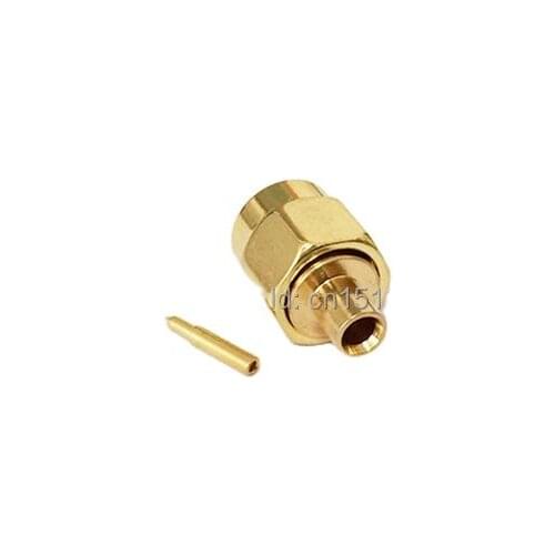 1pc SMA Male Plug RF Coax Modem Connector Convertor Solder for RG405,086" cable Straight Goldplated NEW wholesale