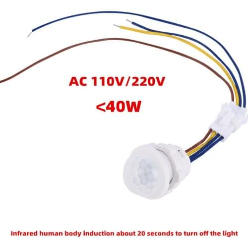 110V220V LED Body sensor switch AC LED ceiling lamp. Downlight infrared 40W lamp inductive switch