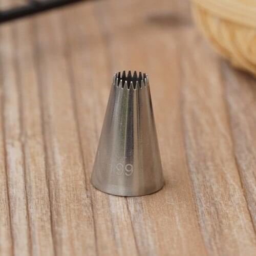 #199 Small Size Open Star Piping Nozzle Cake Decorating Pastry Icing Tips Bakeware Kitchen Cookies Tools Stainless Steel