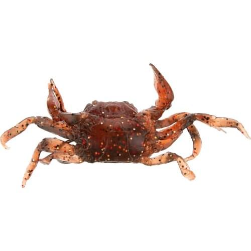 2Pcs Fishing 3D Soft Lures Crab Simulation Saltwater Hook Baits Accessories