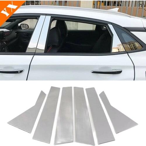 For Hyundai Kona Encino 2017 2018-2020 Accessorie Stainless styling Car exterior Window Center Pillar decor sticker Cover Trim