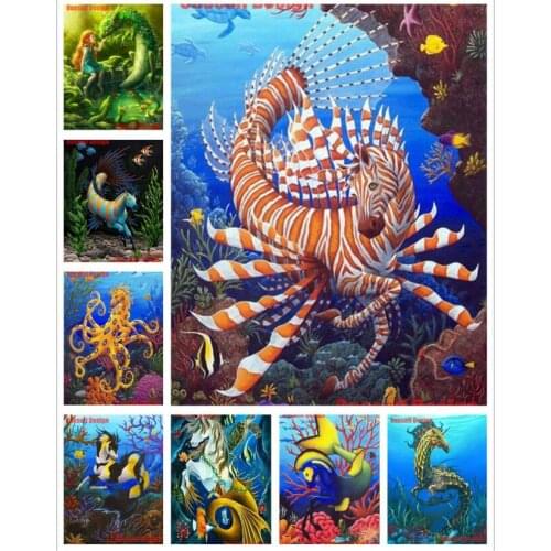 New 5d diamond painting full square/round Seahorse diamond embroidery sale animal diamond mosaic sale Seahorse decoration home