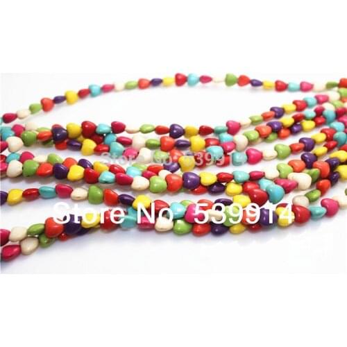 7*8mm Mix Color Loose Stone Jewelry Heart Shape Beads for DIY Jewelry Marking Beads
