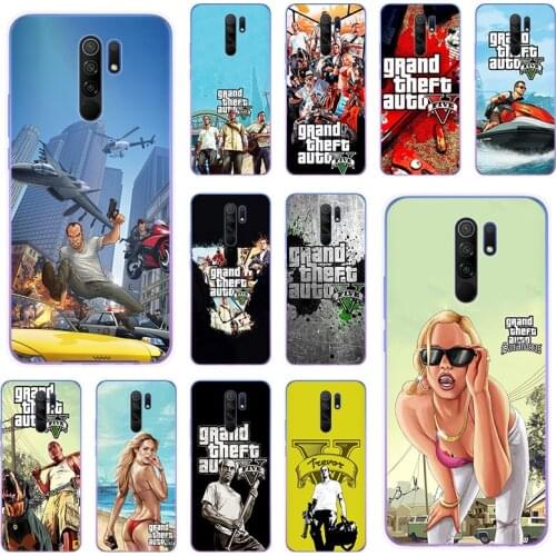 Grand Theft Auto GTA Silicone Soft TPU Phone Case For Xiaomi Redmi Note 10 9 Pro Max 9T 9A 9C 8T 7a 9s 8 7 6 6A S2 K20 Cover