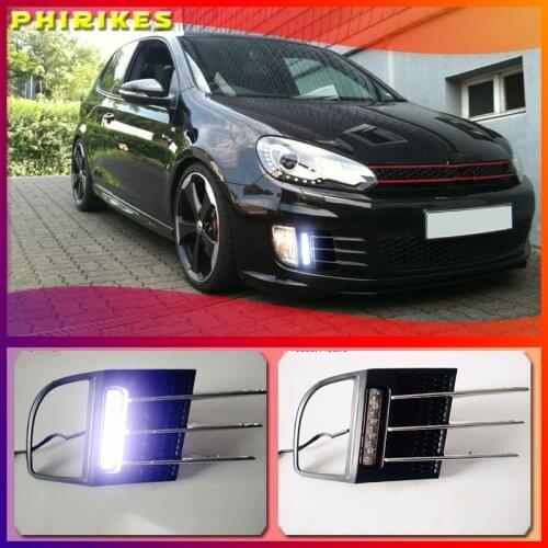For Volkswagen Golf 6 Golf6 GTI 2010 2011 2012 Auto LED Daytime Light Running Light DRL Front Fog Lamp Day Light fog light