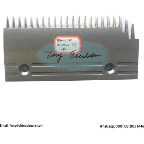 Escalator FPB0103-001 Comb Aluminium L202.9MM W100MM Hole Space 130MM Right 22Teeth