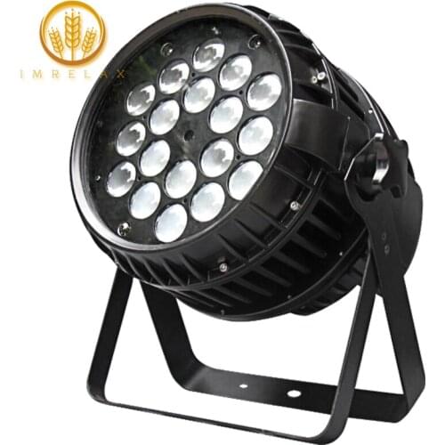 IMRELAX Waterproof Zoom 18x12W RGBW 4in1 LED Par Light Outdo DMX Stage Par Can Stage DJ Disco Light