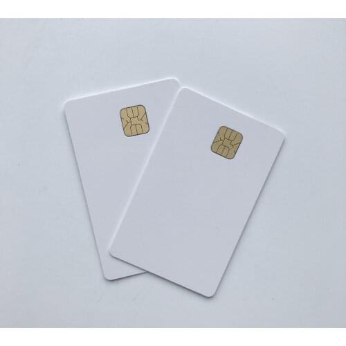 50pcs/Lot Blank inkjet Contact SLE4428 chip card with inkjet glossy surface finish credit card size for membership card
