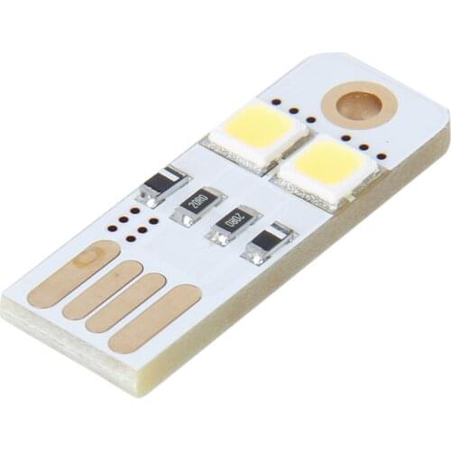 Mini USB 2-LED Night Light Camping Pocket Keychain Computer Toy Lamp Chip DIY