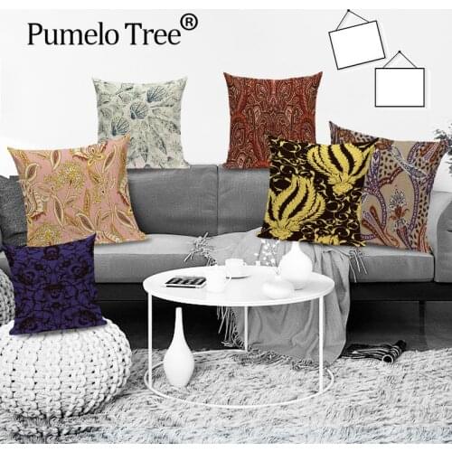 Nordic Shells Pillowcase Sea Animal Cushion Cover and Plants Home Decorative Pillow Case Vintage Floral Cushions Covers Cojines